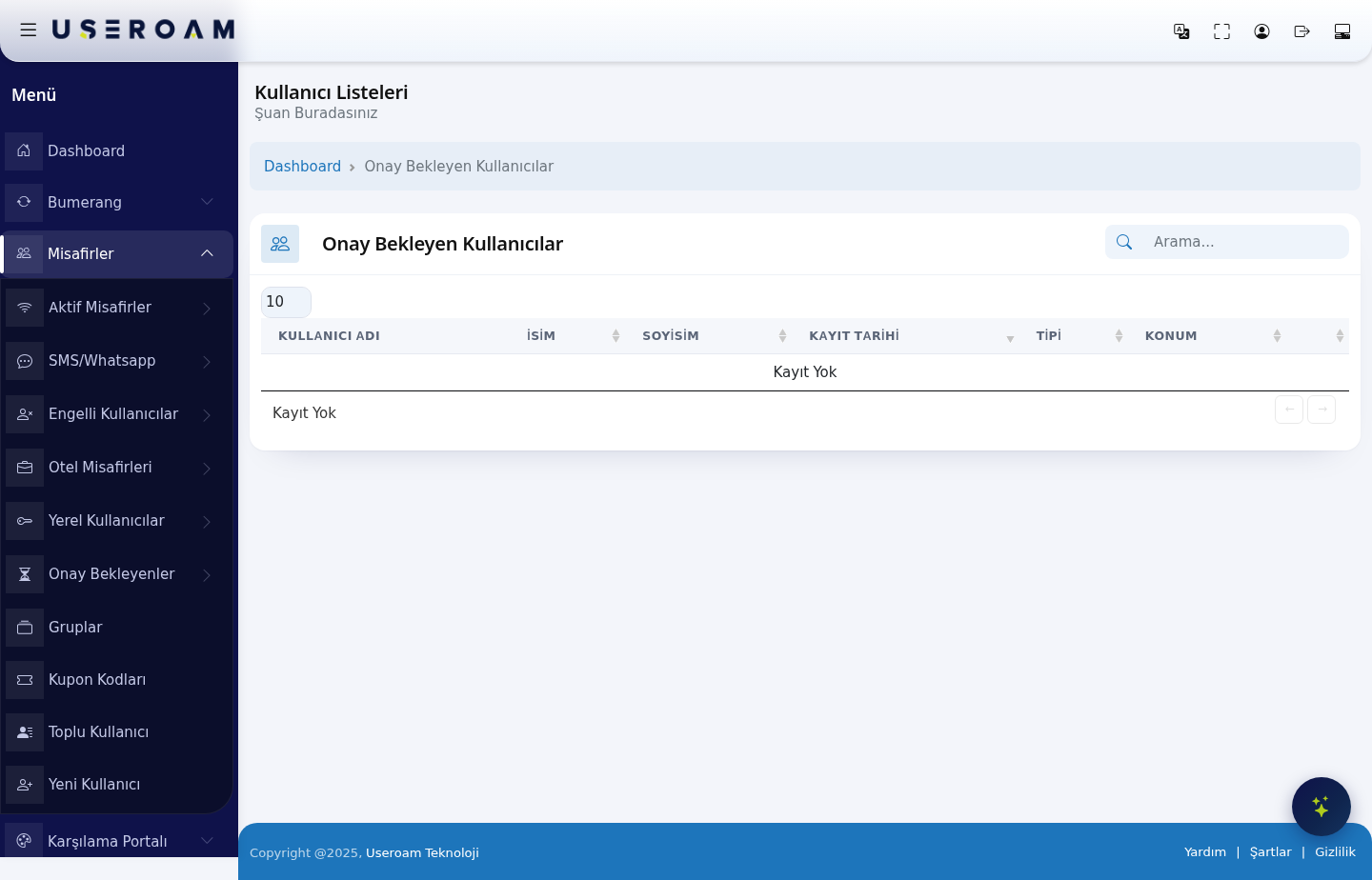 Pending Approval screen