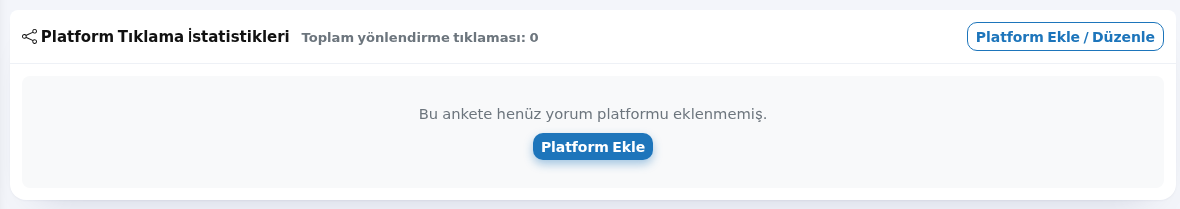 Yorum Platformları sekmesi