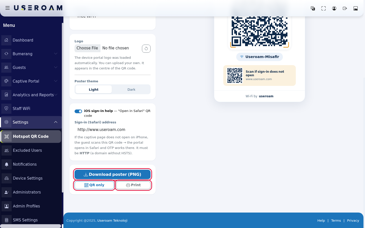 Download poster, QR only and Print