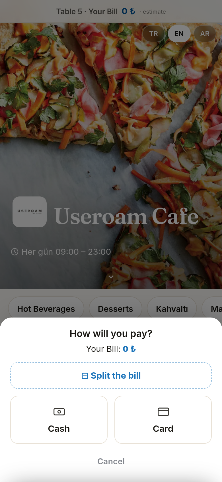 How will you pay window