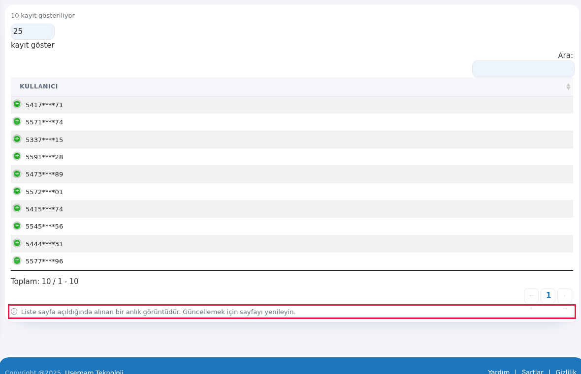 Anlık görüntü notu