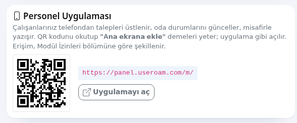 Personel Uygulaması kartı