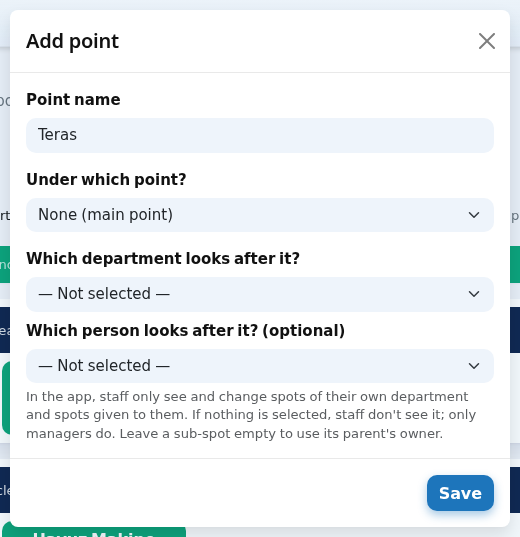 Add point window