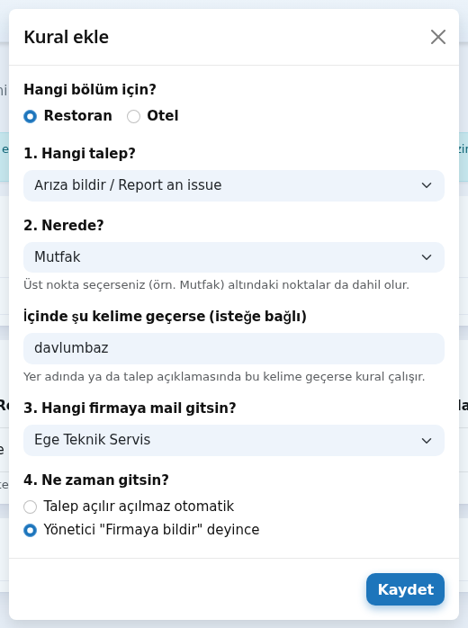 Kural ekle penceresi