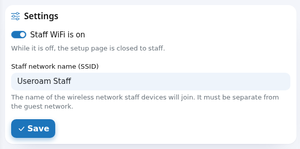 Empty staff list warning