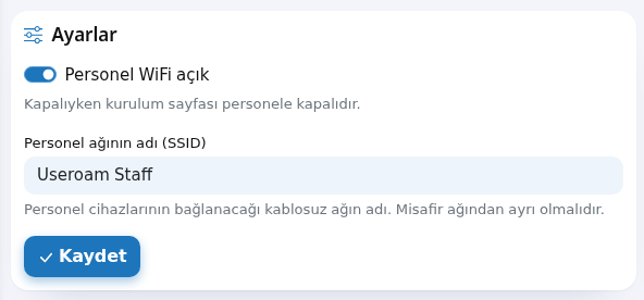 Boş personel listesi uyarısı