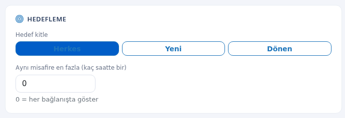 Hedefleme kartı