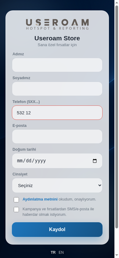 Hatalı telefon kutusu kırmızı çerçeveli