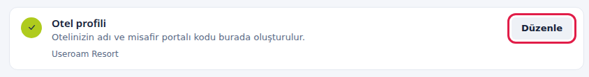 Otel profili adımı